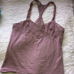 AE mauve lace tank top